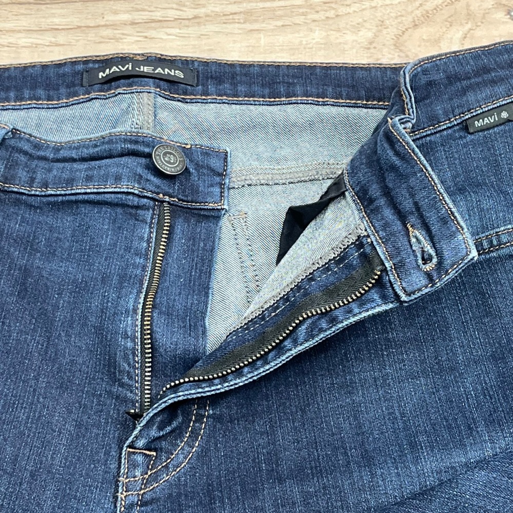 Mavi Jeans Men Dark Wash Stretch Denim Straight Leg Pants Size 36x30 - Picture 6 of 10